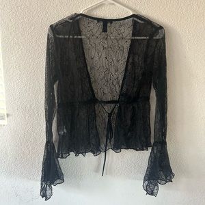 Black lace cover up